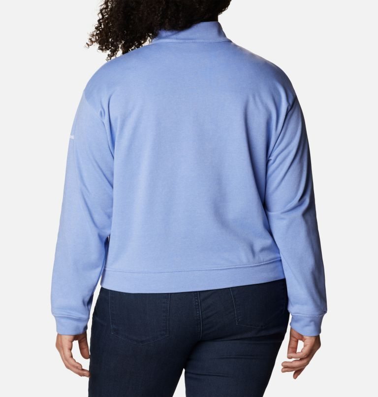 Hanorace Columbia Trek French Terry Half Zip Dama Albastri Deschis | Plus Size HDMS0798A